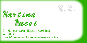 martina mucsi business card
